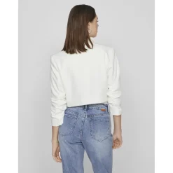 Veste manches longues sans bouton blanc Ruby