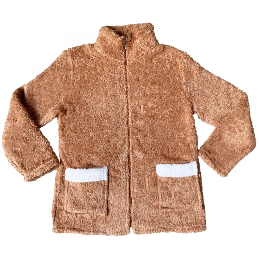 veste manches longues unie camel