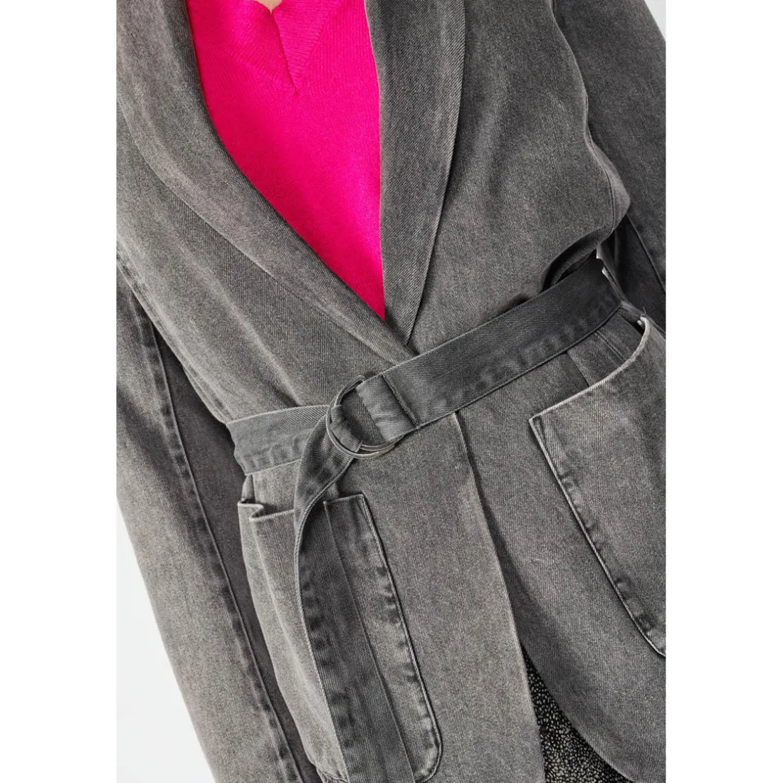 Veste PAOUBI noir en tencel