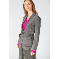 Veste PAOUBI noir en tencel