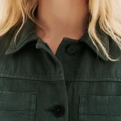 Veste Saharienne en coton kaki