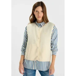 Veste sans manches GUDRU blanc Sofia