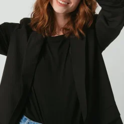 Veste tailleur col smoking - Noire