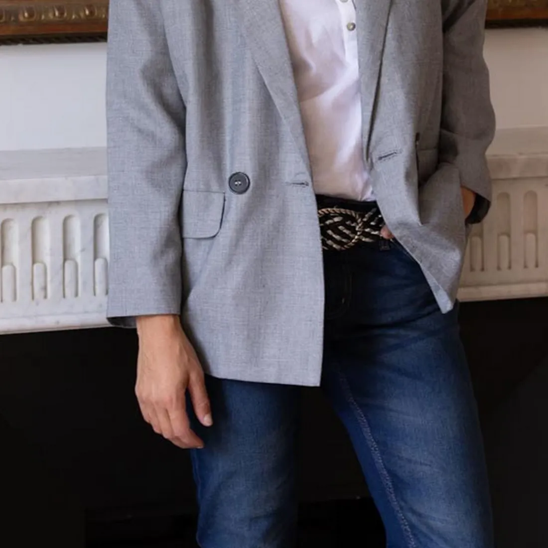 Veste tailleur femme - Gris