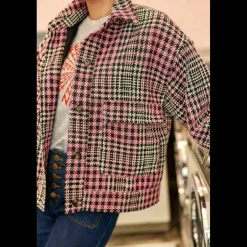 Veste VAL tweed rouge