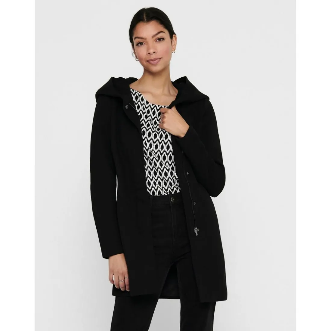 Vestes Capuche Manches longues noir