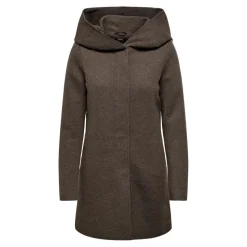 Vestes Capuche Manches longues marron Xena