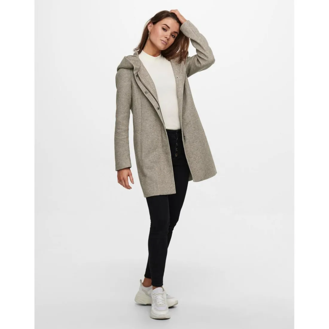 Vestes Capuche Manches longues marron Rhea