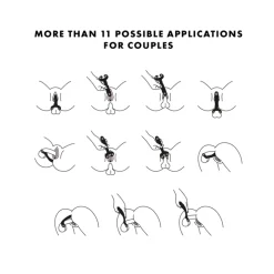 Vibromasseur pour couple - Noir