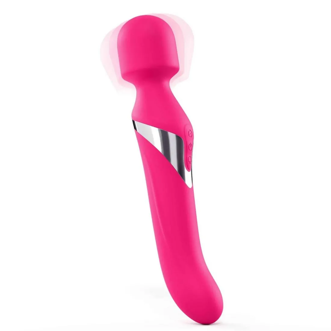 Vibromasseur/stimulateur/wand DUAL ORGASMS MAGENTA - Rose Dorcel