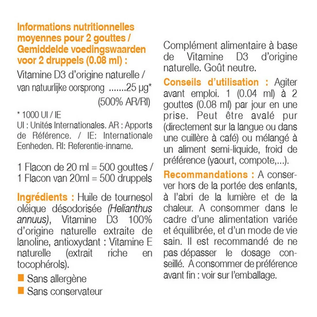 Vitamine D3 Naturelle