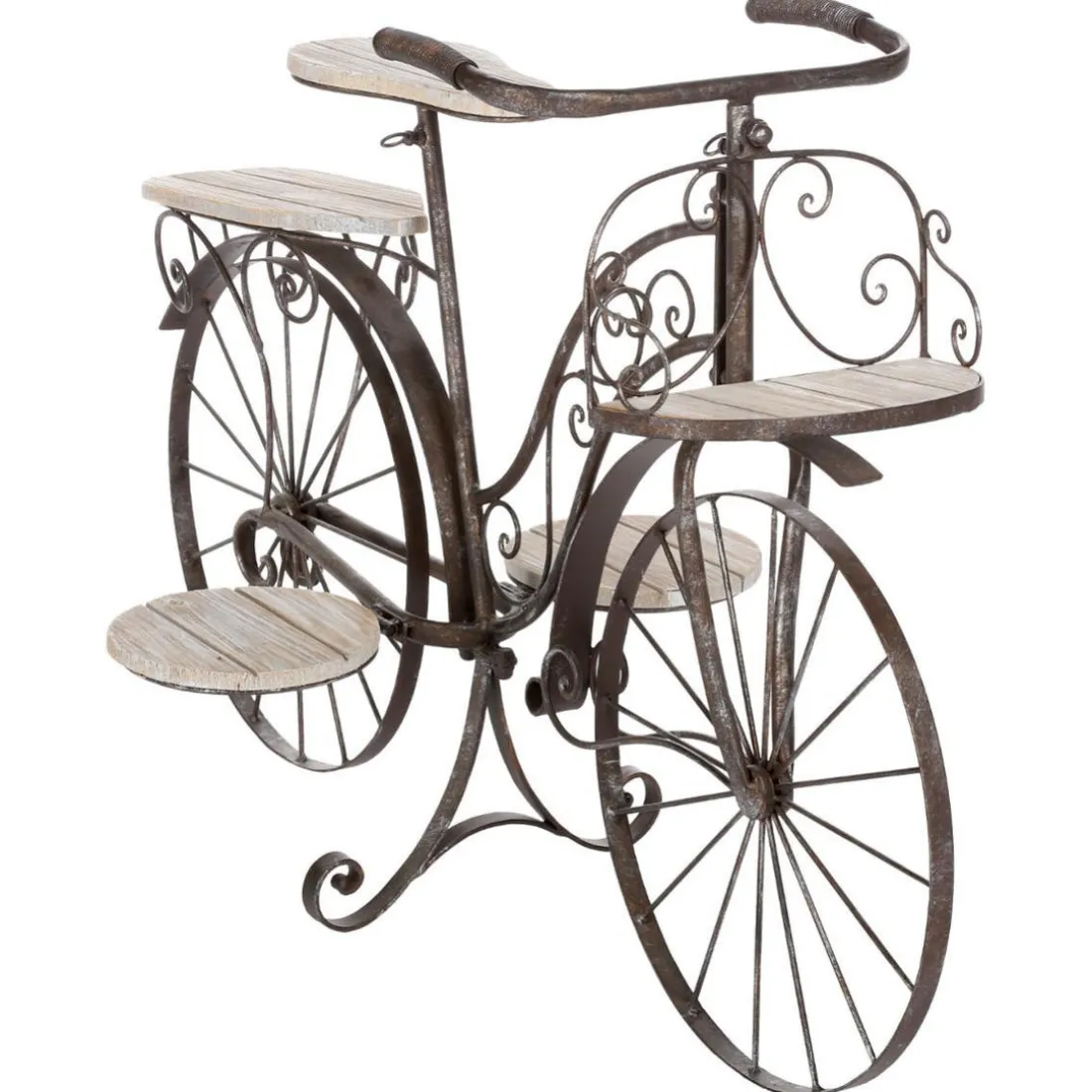 Vélo bois porte plantes H59
