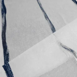 Voilage en Étamine Jacquard Bleu Persan 140X260 cm LUMIERE